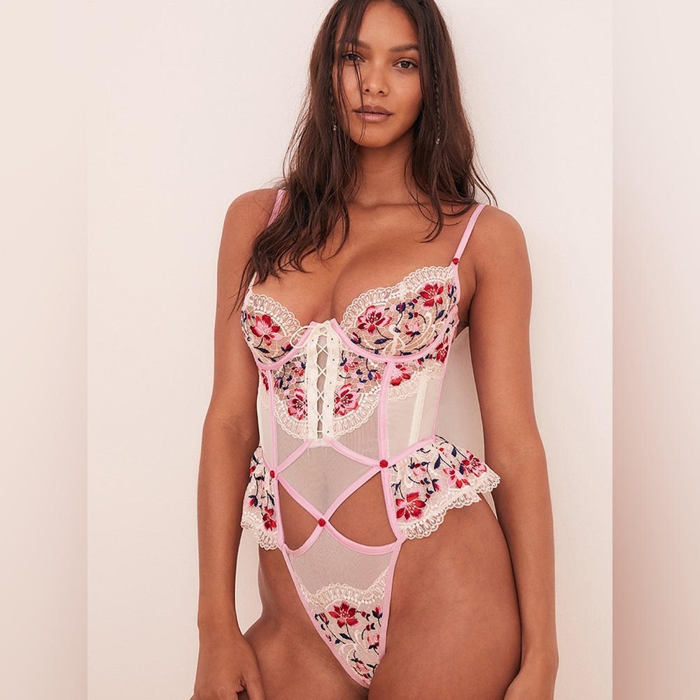 For Love & Lemons Festival Rose Teddy — Size XS 🌹✨
